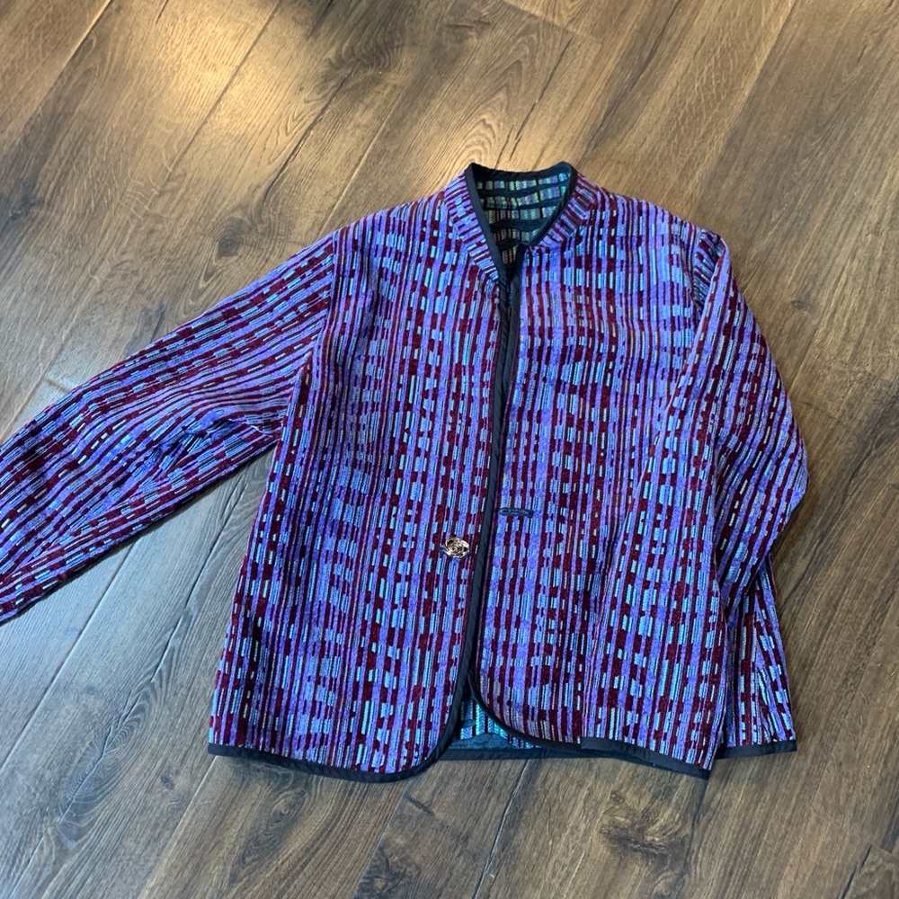 Women’s Reversible Multicolor Patterned Jacket La… - image 2